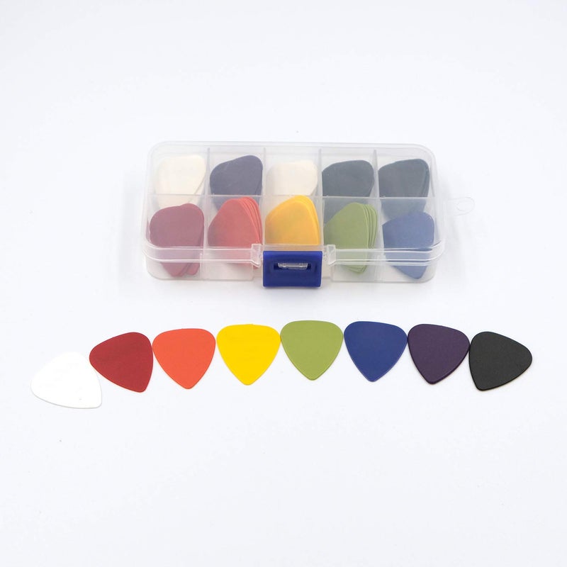 Toolso 50pcs Guitar Picks 1 Box Case Mixed Thickness 132mm68mm23mm Pick Acoustic Electric Guitar Accessories Musical Instrument - Image 3